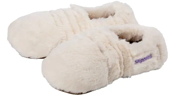 Slippies crème plush (maat 36-40) uitneembaar